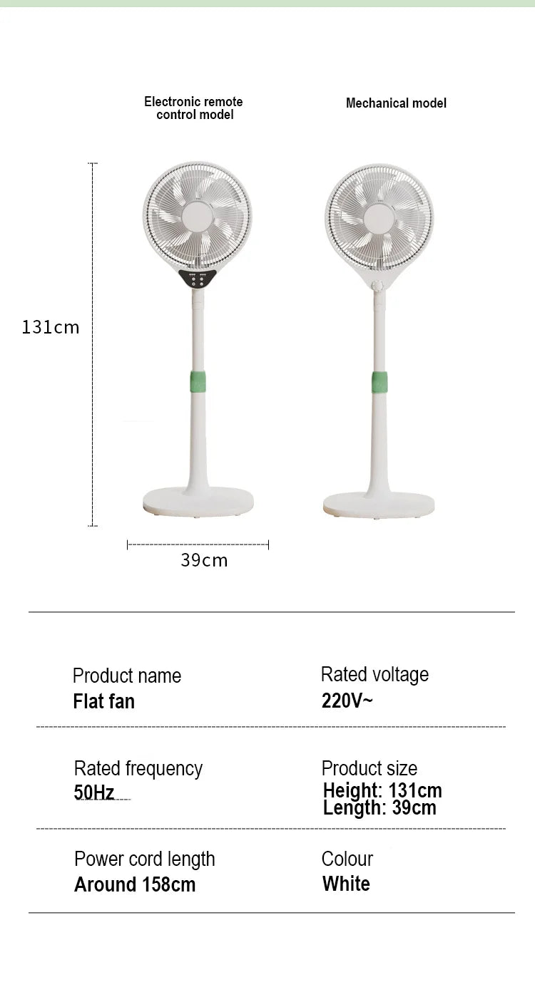 Adjustable Remote Control Stand Floor Fan for Home and Office