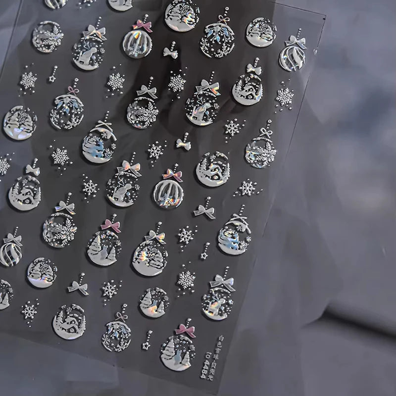 3D Christmas Cartoon Self-Adhesive Nail Art Decal Stickers