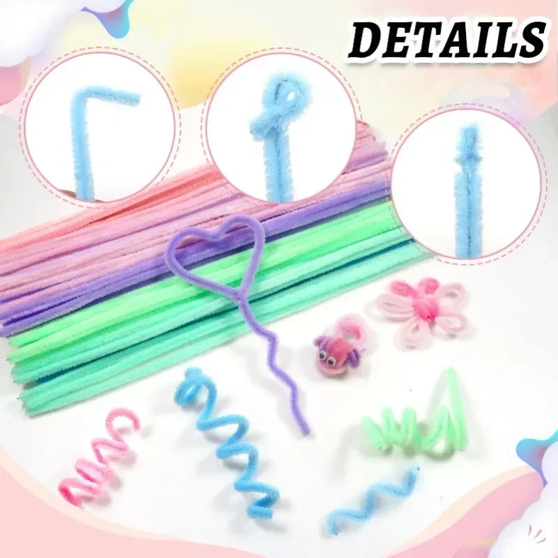 Colorful Chenille Stems for DIY Crafts and Handmade Art