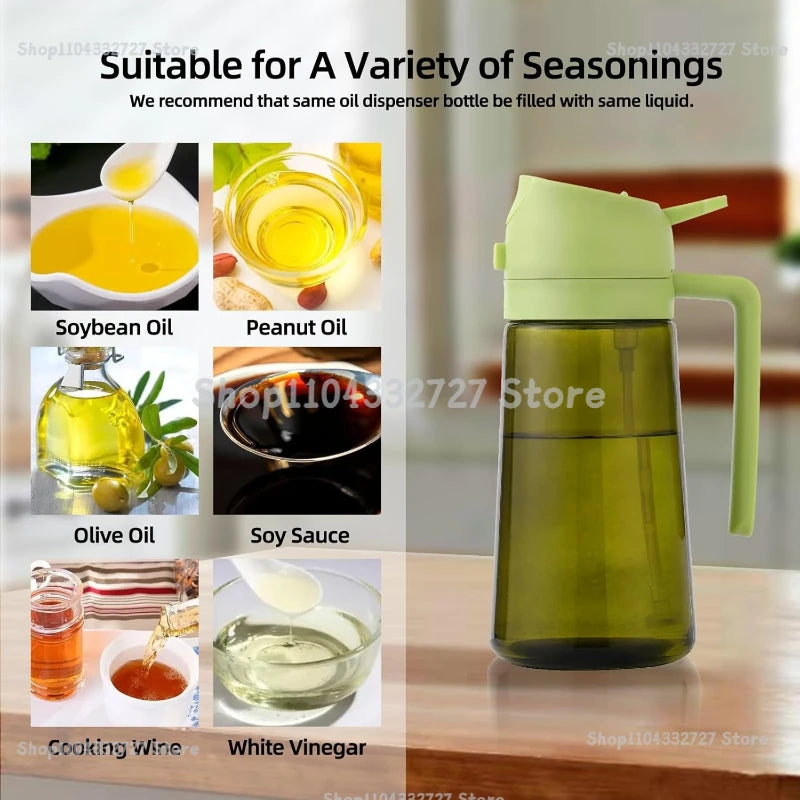 2-in-1 Olive Oil Dispenser and Cooking Spray Bottle