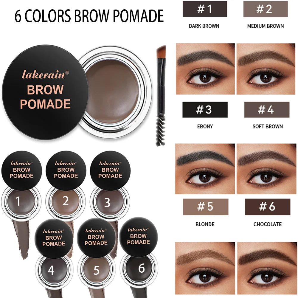 Waterproof Smudge-Proof Eyebrow Pomade Styling Cream - 1