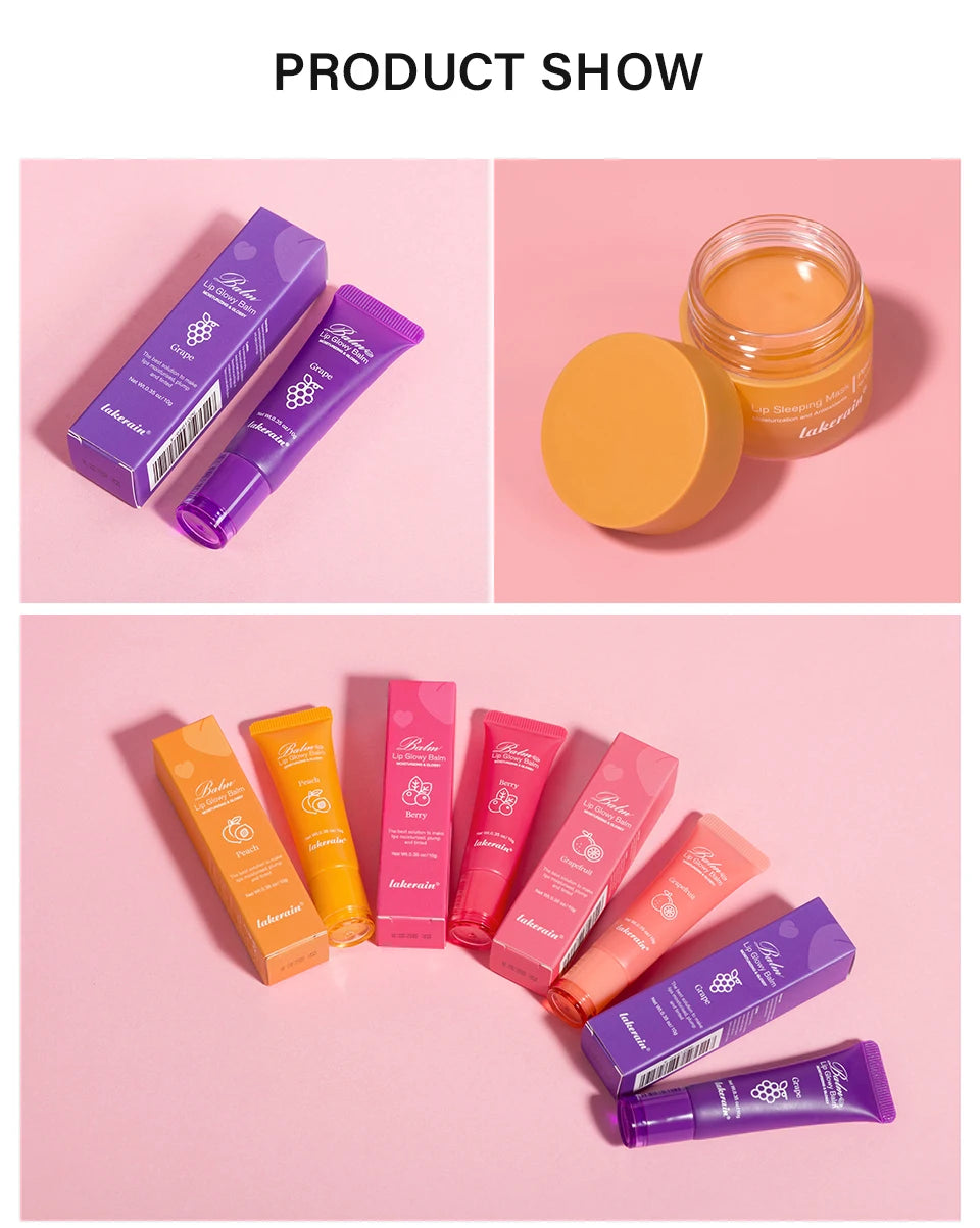 Moisturizing Lip Balm and Sleeping Mask Care Set - 16