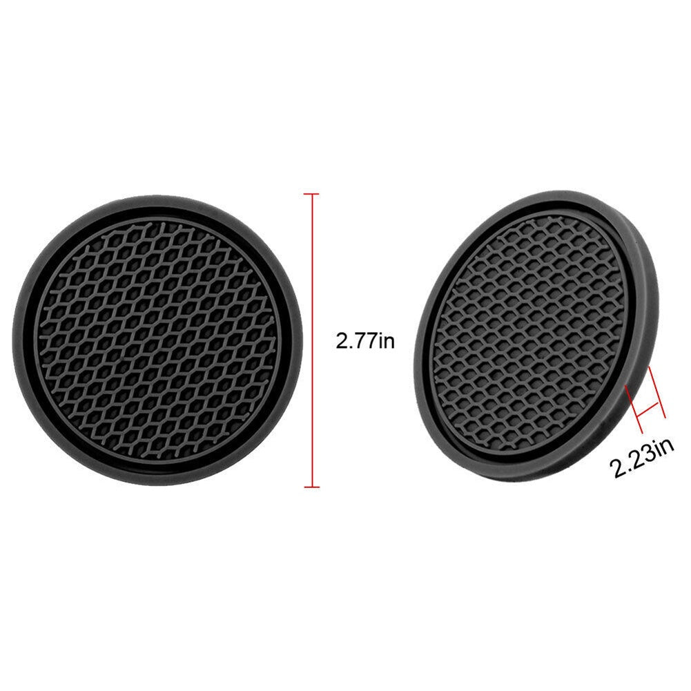 Anti-Slip Car Cup Holder Coasters - 2 Pack