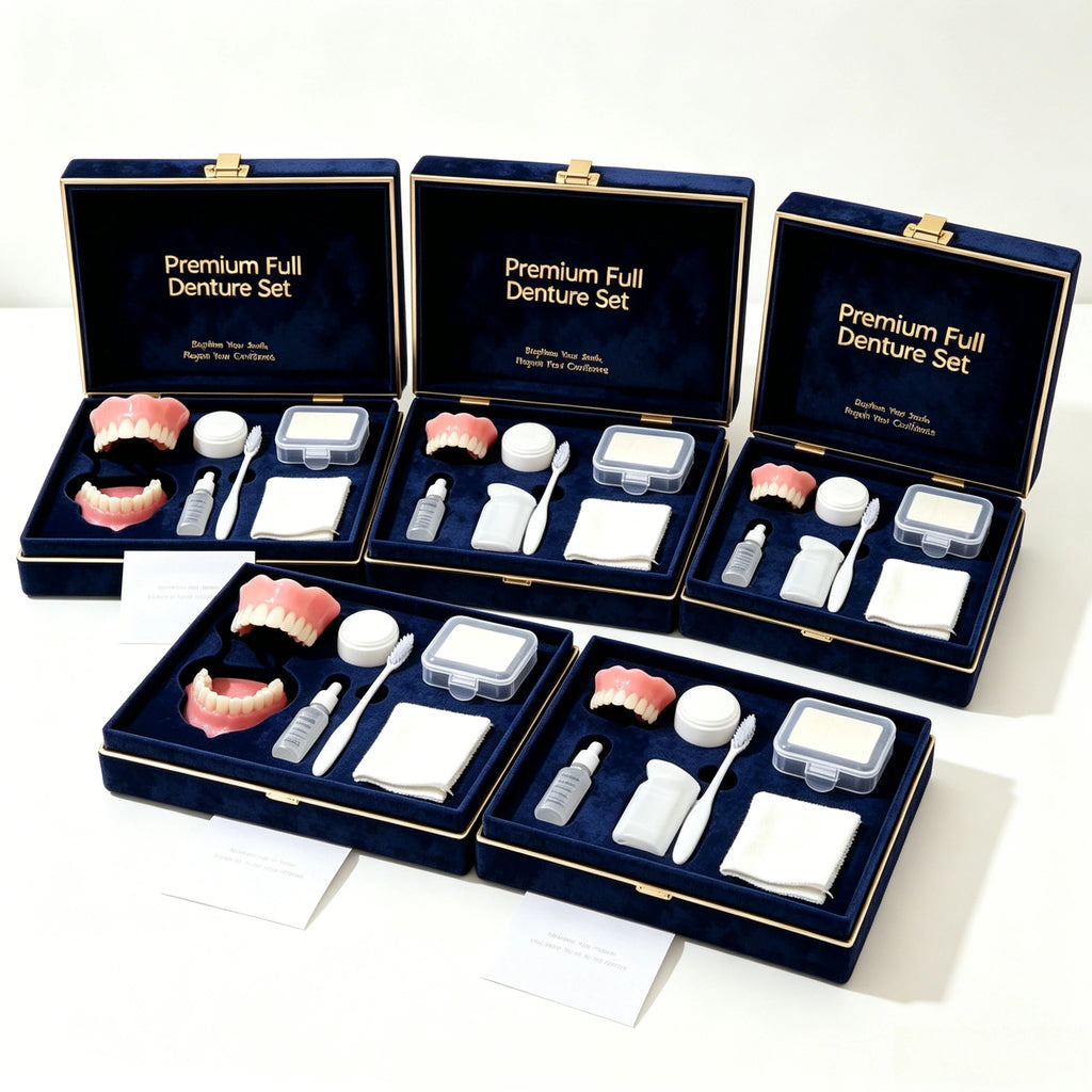 Temporary Comfort Fit Full Denture Set for Instant Smile