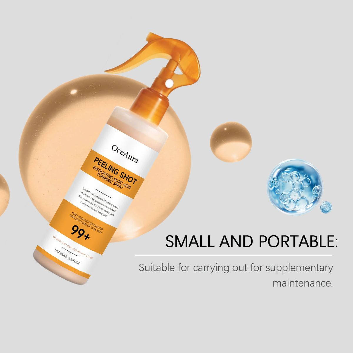 Exfoliating Brightening Skin Peeling Spray for Body and Feet