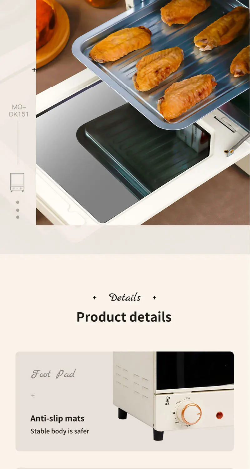 12L Mechanical Air Fryer Toaster Oven for Kitchen - 15