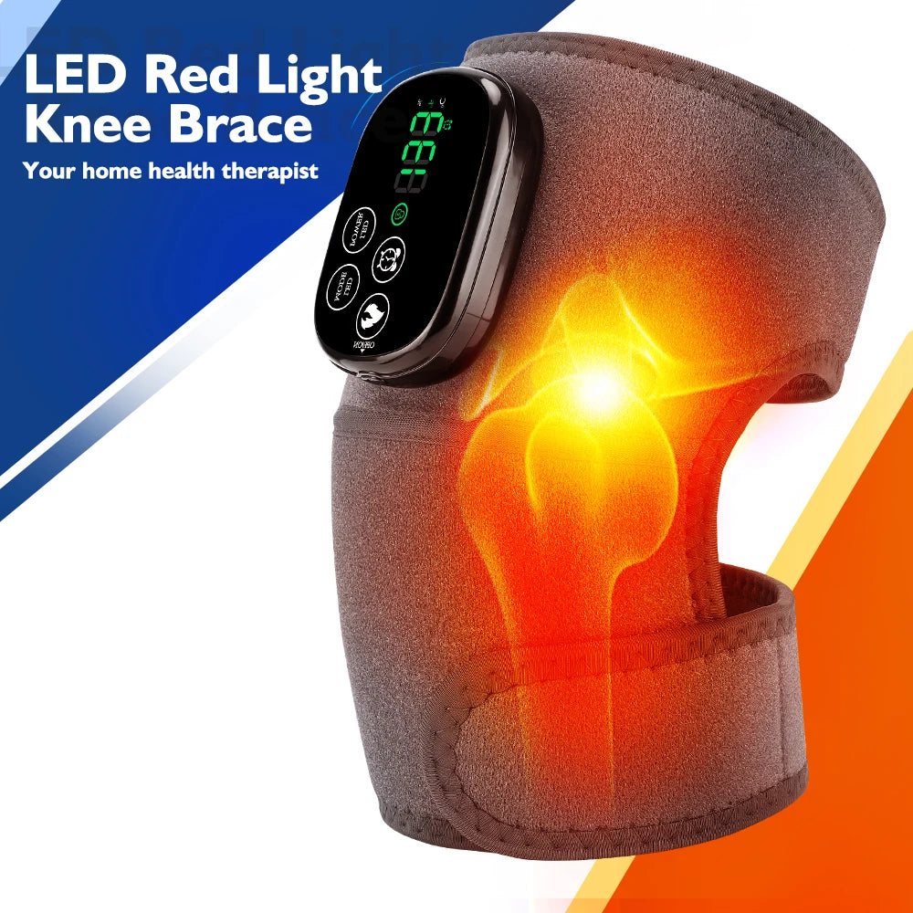 Cordless Heated Knee Wrap with Red Light Therapy