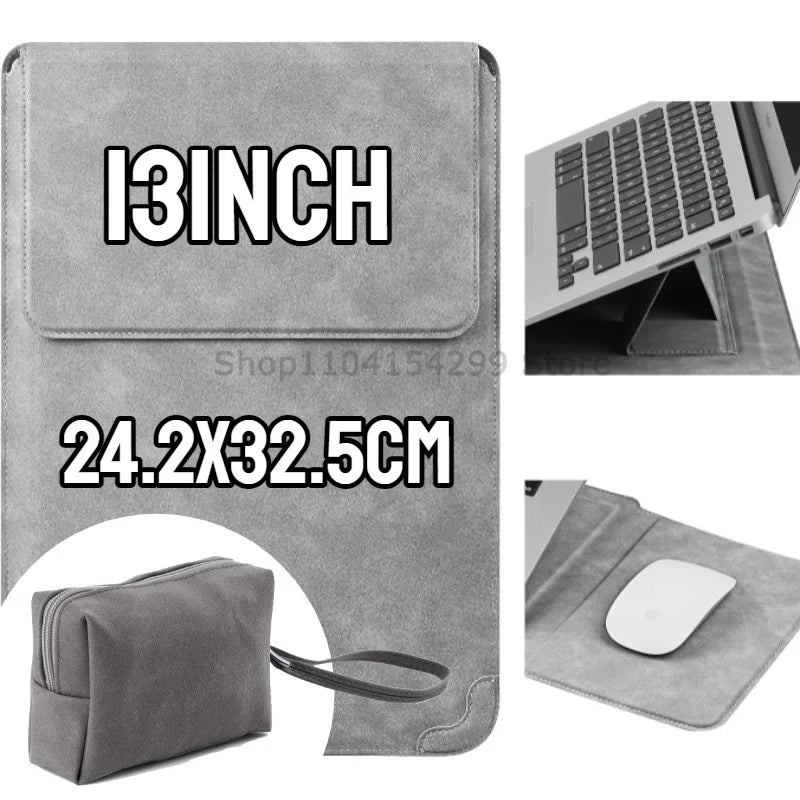 3-in-1 Foldable Laptop Sleeve with Stand and Mouse Pad