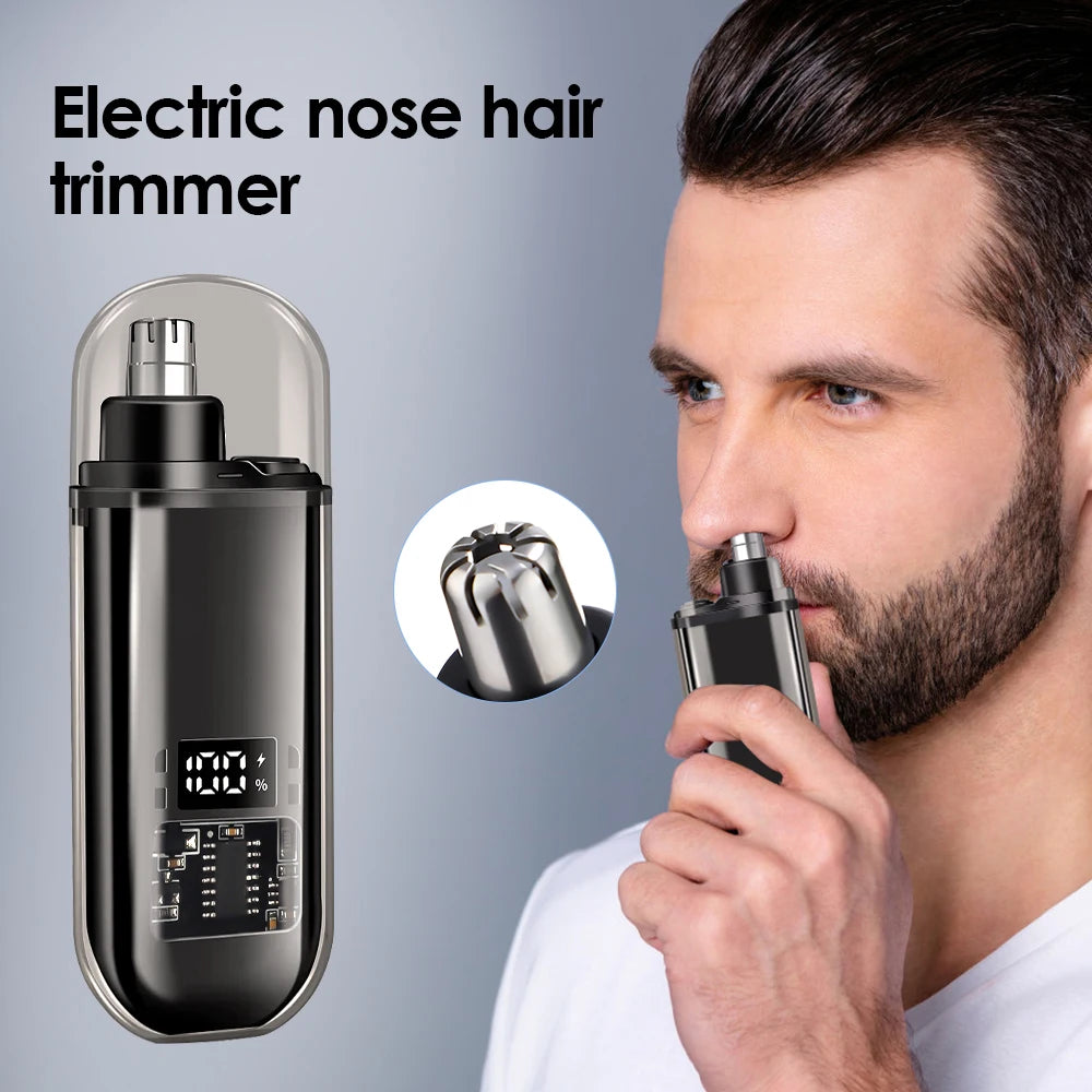 Electric USB Rechargeable Nose and Ear Hair Trimmer