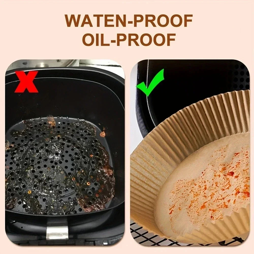 Non-Stick Disposable Air Fryer Parchment Paper Liners - 6
