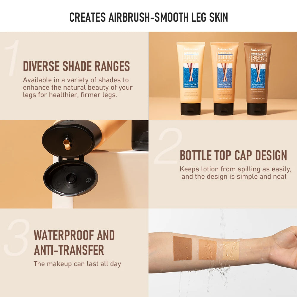 Waterproof Body Foundation for Flawless Leg Coverage