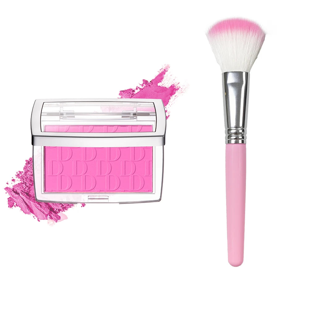 Matte Embossed Blush Palette with Professional Brush