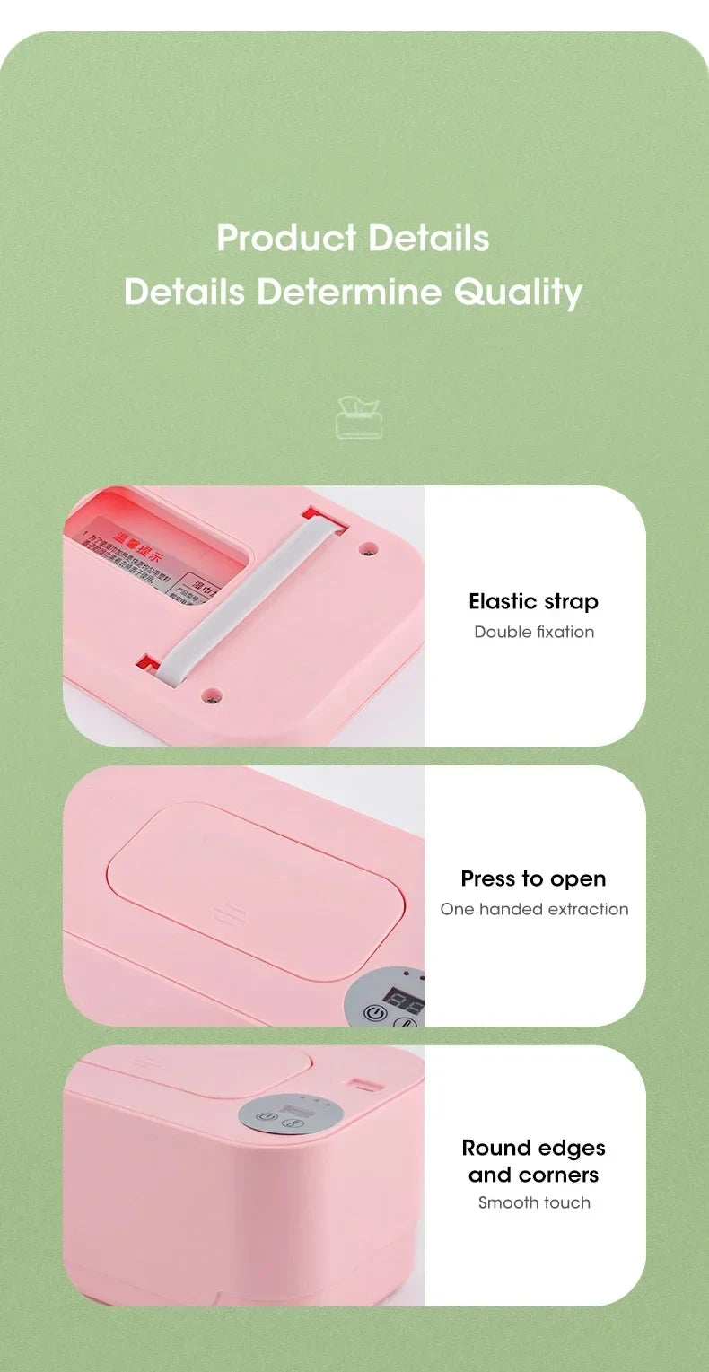 Portable Baby Wipe Warmer with LED Temperature Display