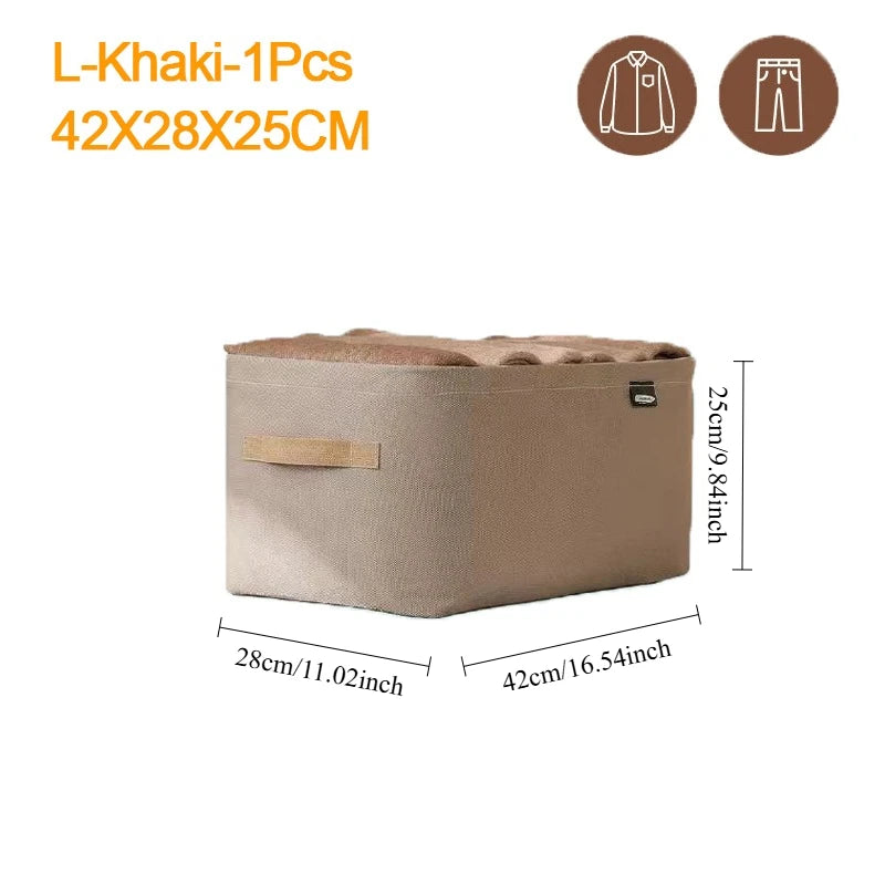 Foldable Fabric Clothing and Closet Organizer Storage Box