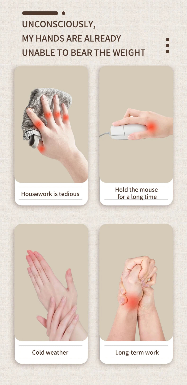 Wireless Air Compression Hand and Wrist Massager