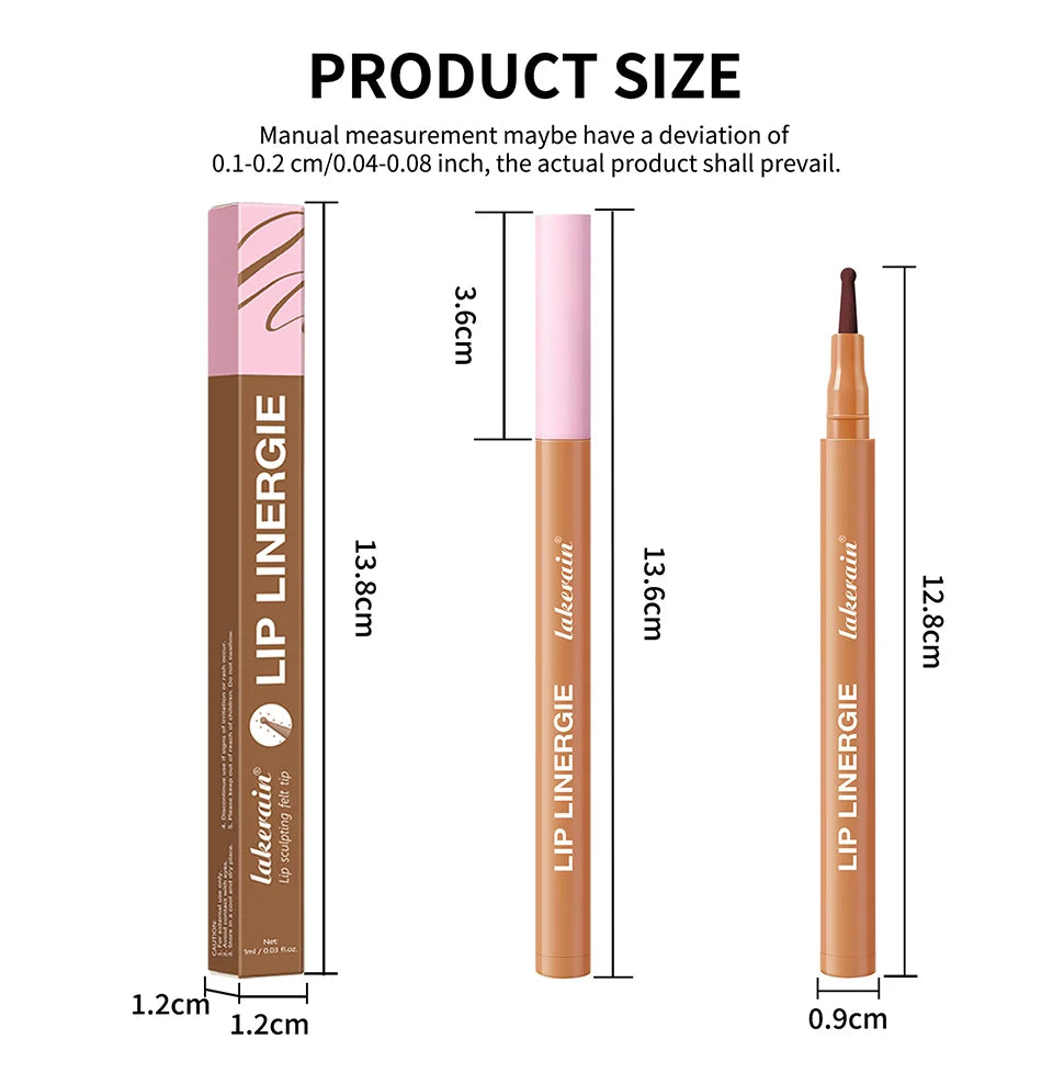 Waterproof Ballpoint Felt Tip Lip Liner Stain - 17