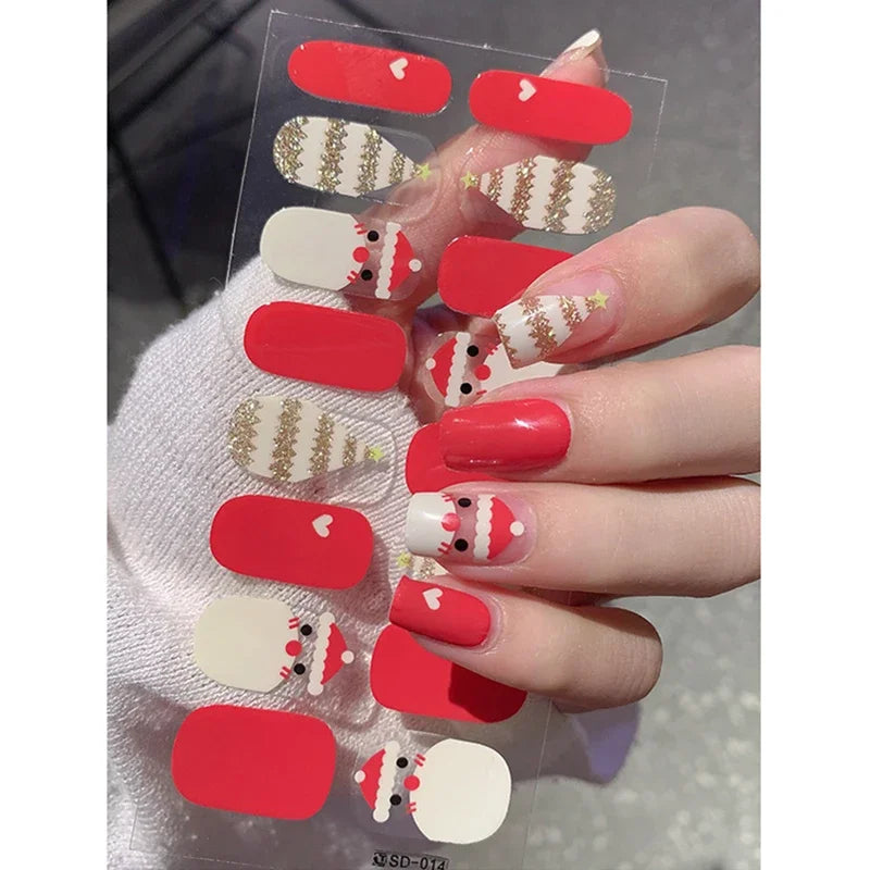 Christmas Snowflake Gel Nail Art Stickers - 19