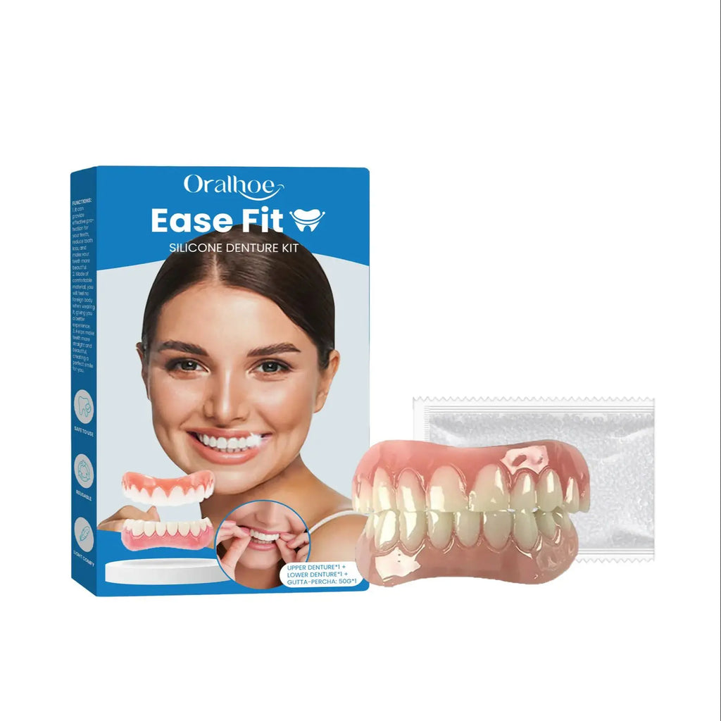 Comfortable Silicone Full Denture Set for Natural Smile Restoration