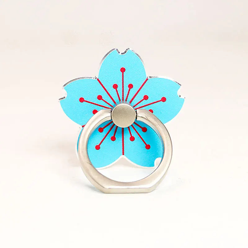 Flower Rotating Metal Phone Ring Holder