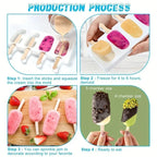 Silicone Ice Cream and Popsicle Maker Mold Tray