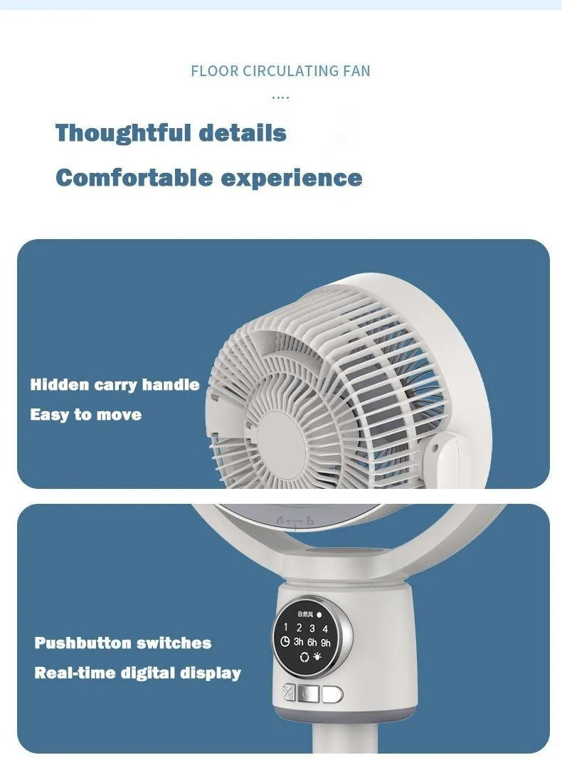 Rechargeable Portable Air Circulation Floor Fan - 20
