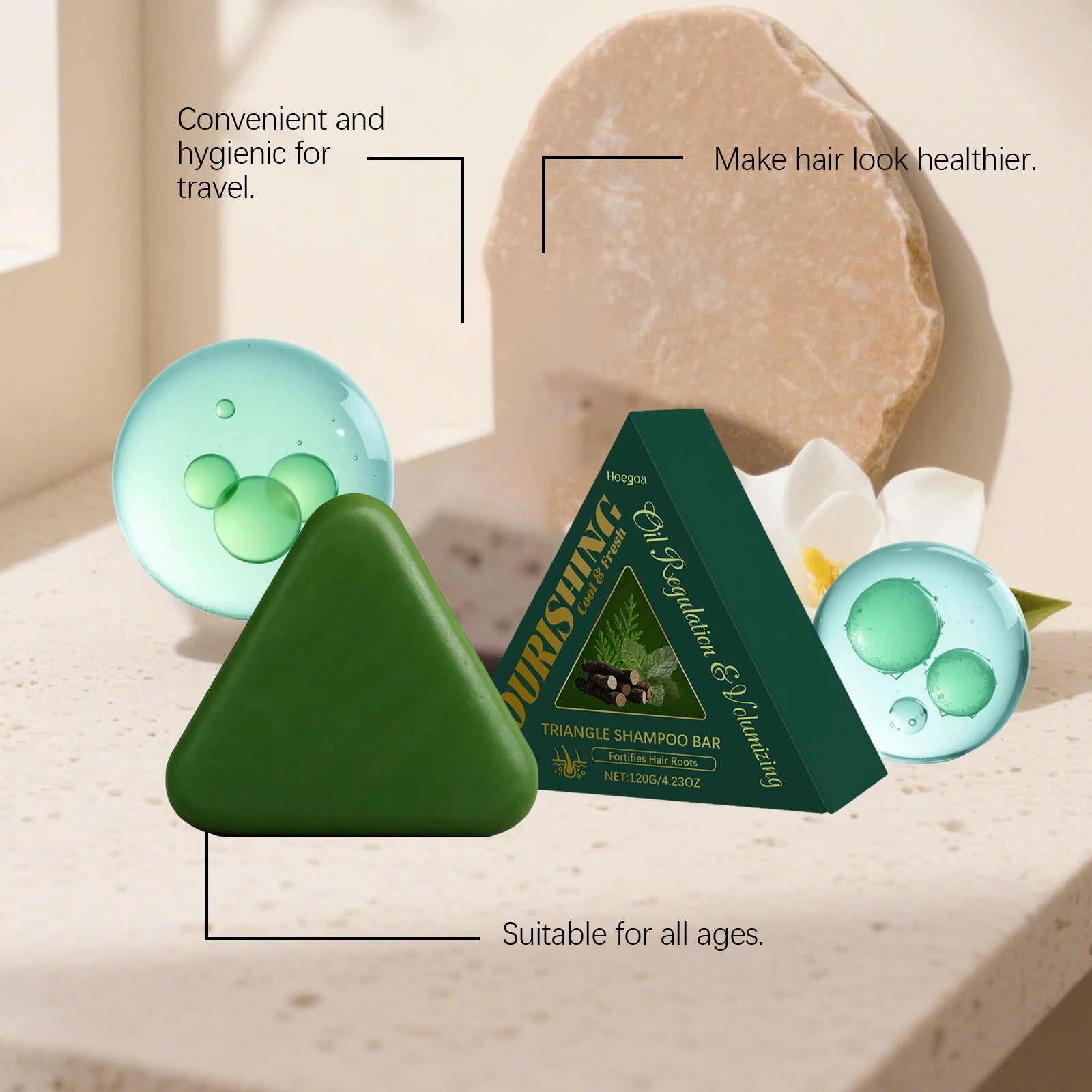 Herbal Hair Growth Shampoo Bar for Anti-Hair Loss - 9