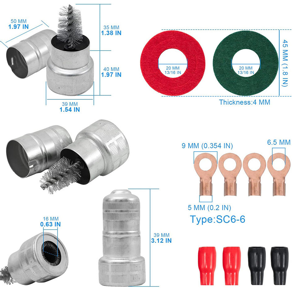 Quick Release Car Battery Terminal Connectors - 9