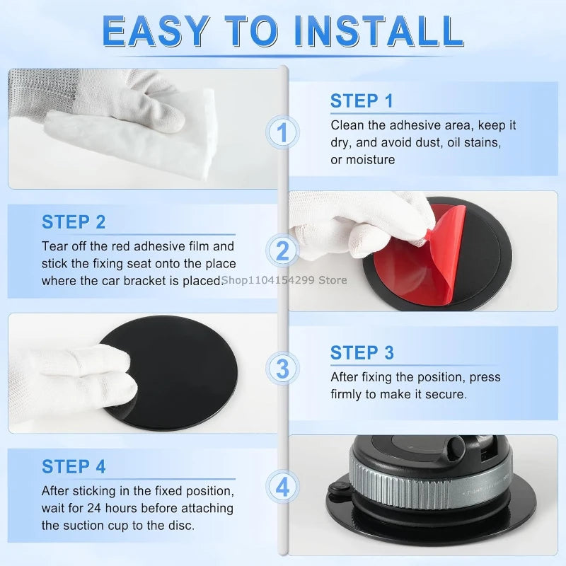 Adhesive Dashboard Mounting Disks for Car Suction Cup Holders - 6