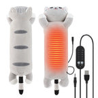 USB Heated Cat Plush Pillow for Period Cramps and Pain Relief