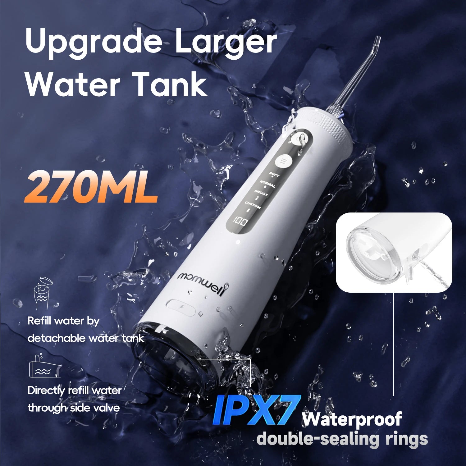 Portable Cordless Electric Water Flosser for Teeth Cleaning - 6