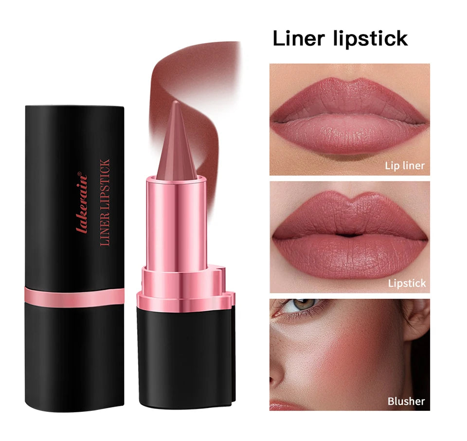 2-in-1 Waterproof Matte Lip Liner and Lipstick Crayon