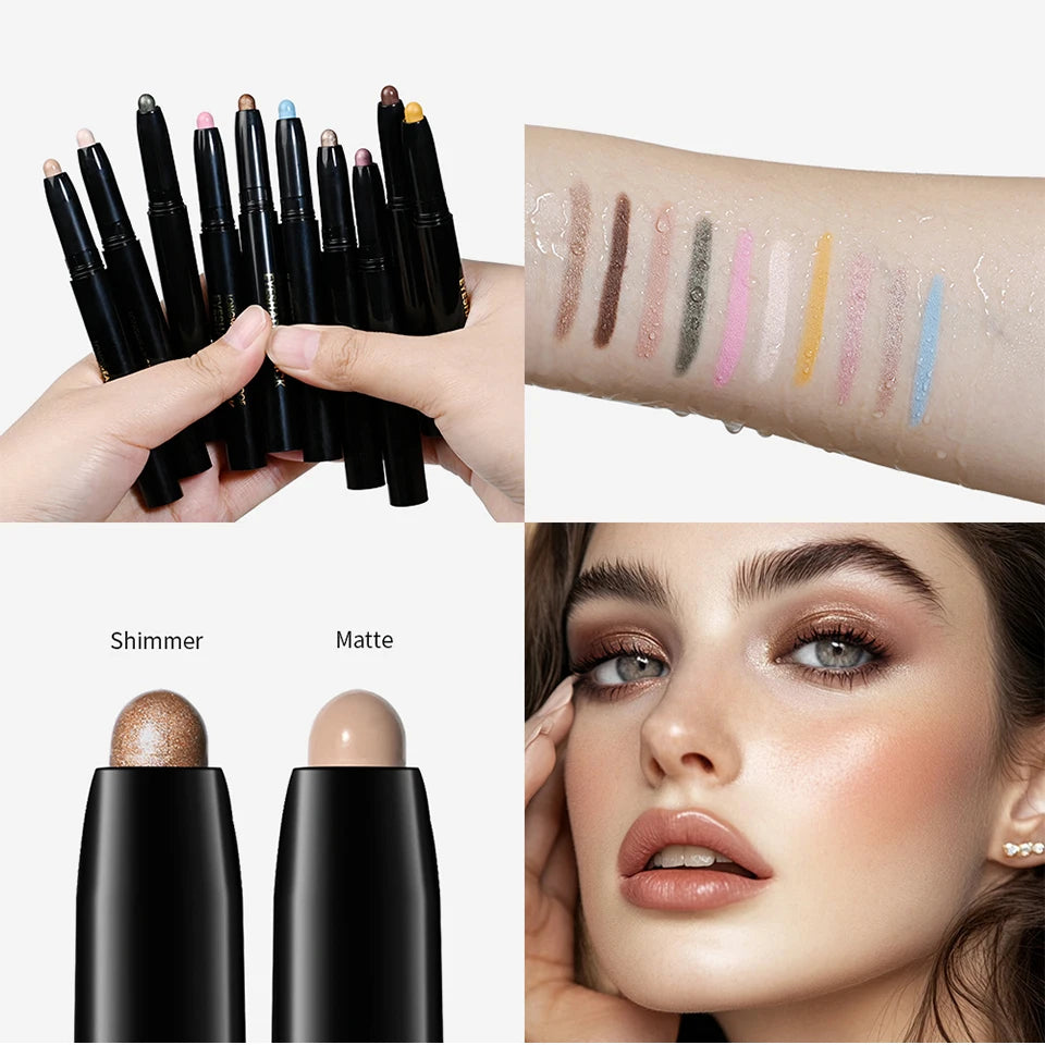 Long-Lasting Waterproof Eyeshadow Stick for Vibrant Eye Makeup