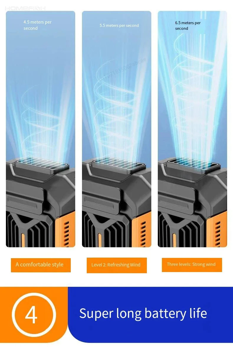 Portable Waist Clip Cooling Fan with Power Bank