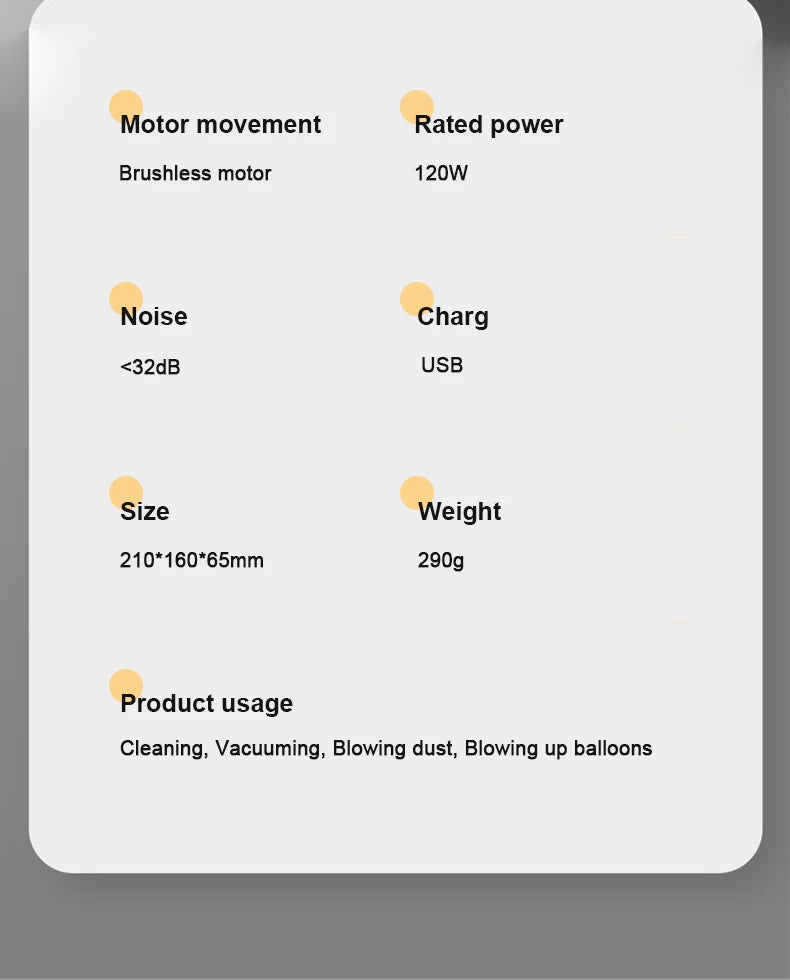 Cordless Handheld Vacuum Cleaner for Car and Home - 17