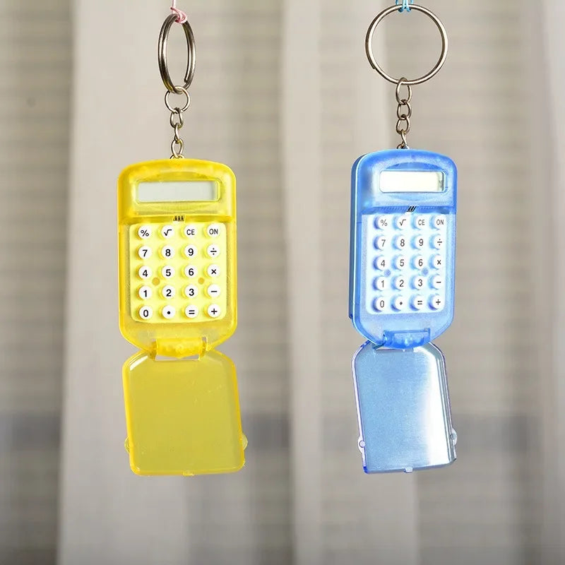 Portable Mini Transparent Flip Calculator with Keychain