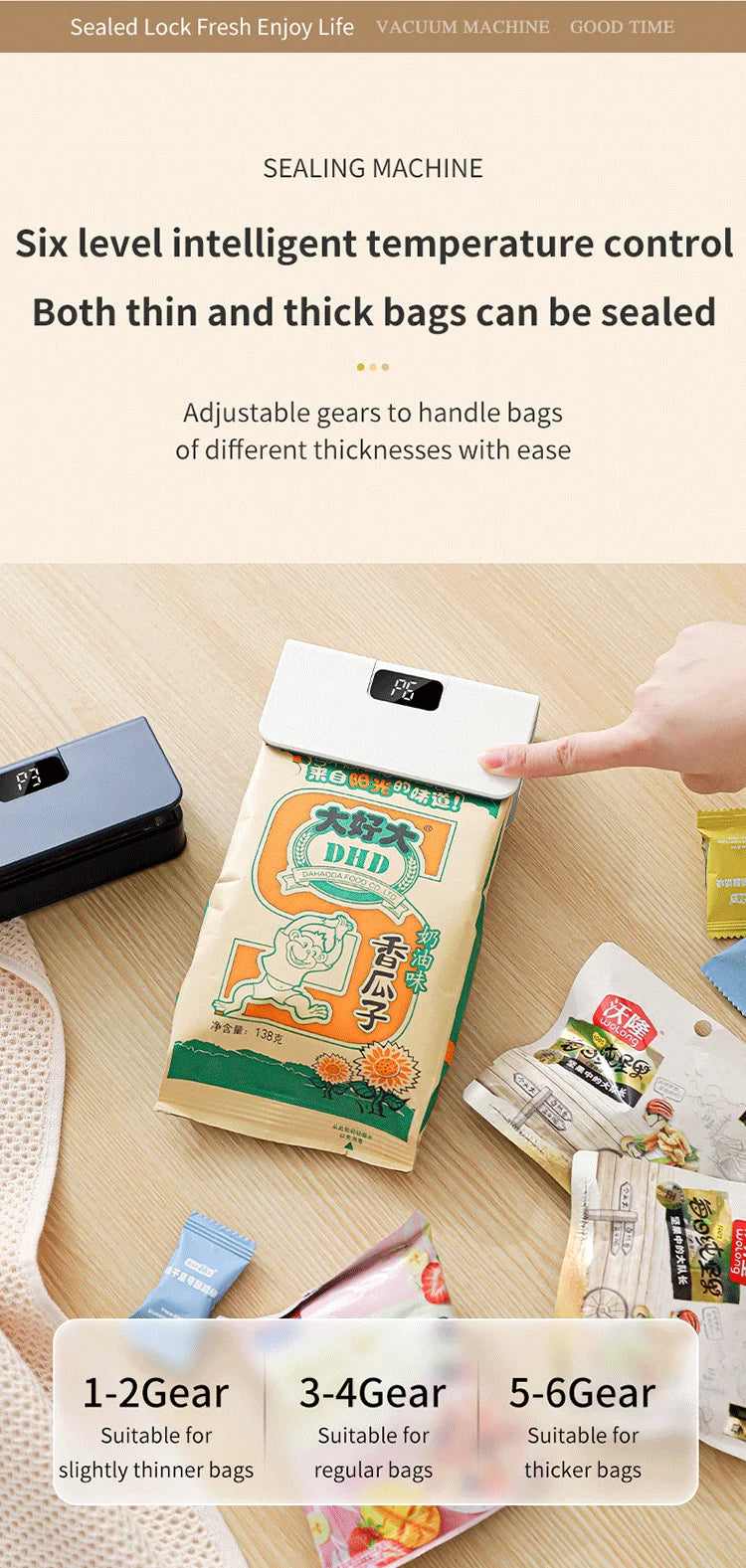 Rechargeable Mini Bag Sealer with Cutter - 10
