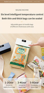 Rechargeable Mini Bag Sealer with Cutter