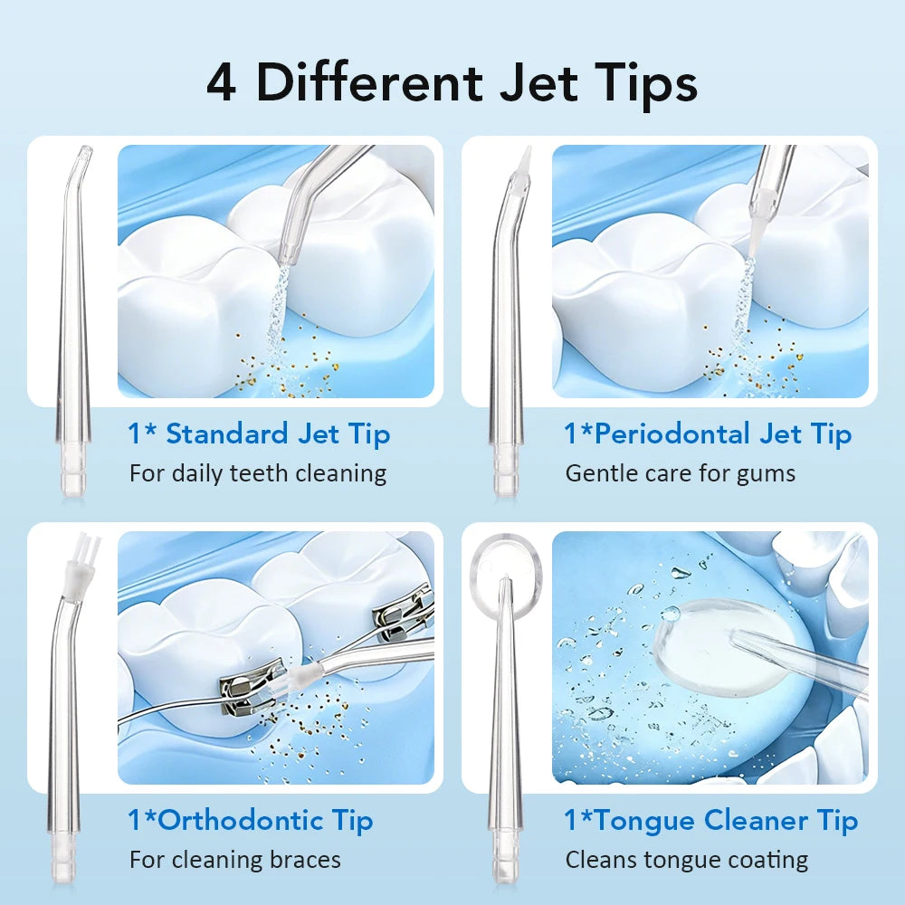 Portable Rechargeable Oral Irrigator Water Dental Flosser - 6