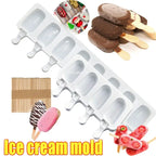 Silicone Ice Cream and Popsicle Maker Mold Tray