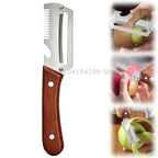 3-in-1 Multifunction Vegetable Peeler with Wood Handle