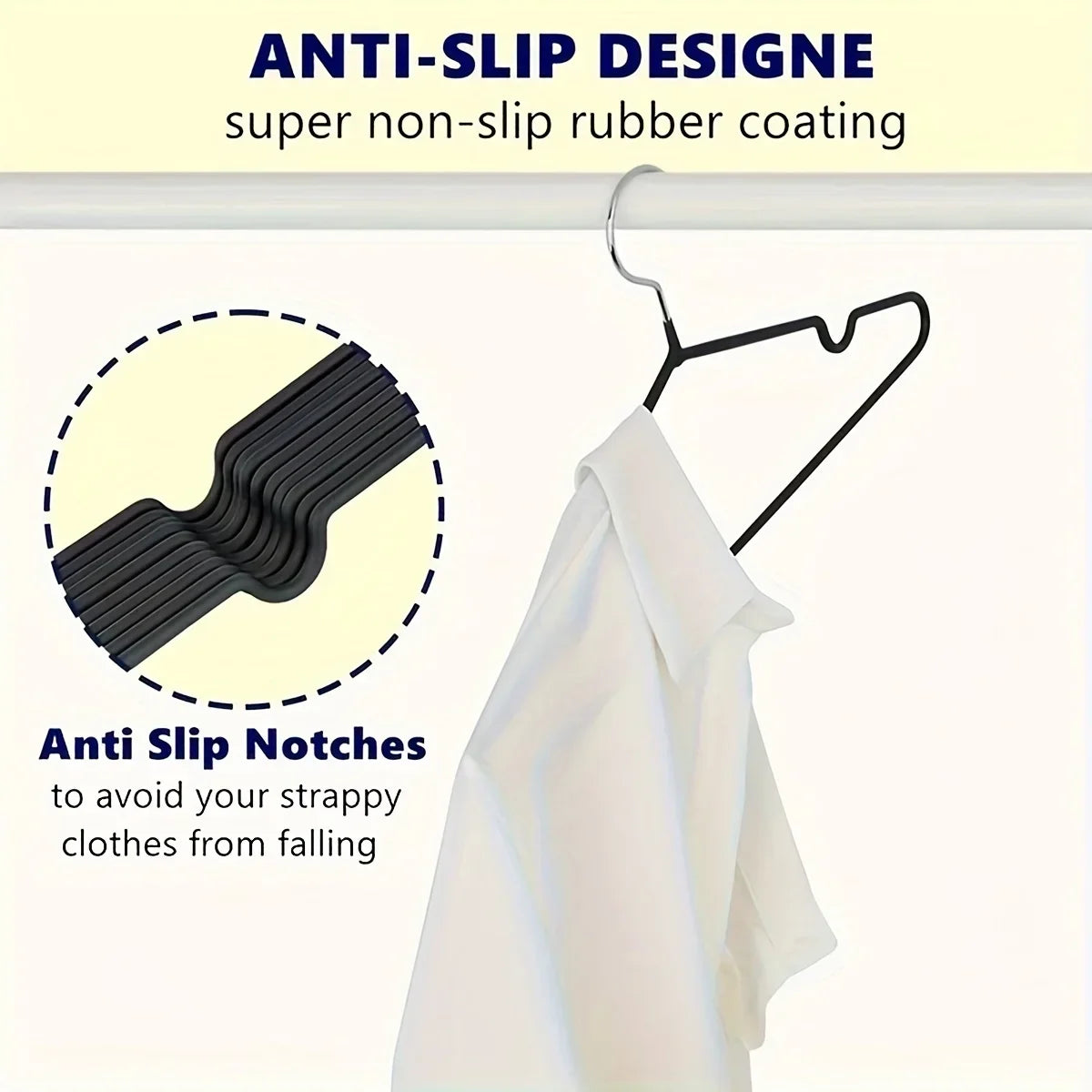 Heavy Duty Non-Slip Stainless Steel Clothing Hangers - 7