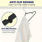 Heavy Duty Non-Slip Stainless Steel Clothing Hangers