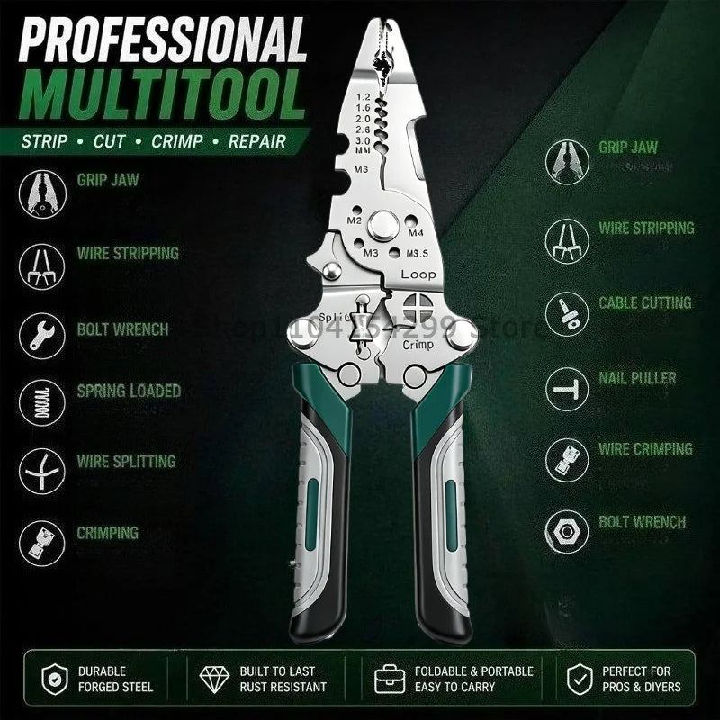 Multifunctional 18-in-1 Wire Stripping and Crimping Pliers - 4