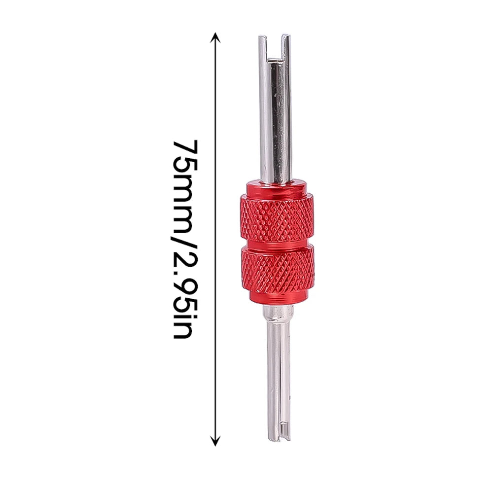 Dual-Head Tire Valve Core Remover Tool