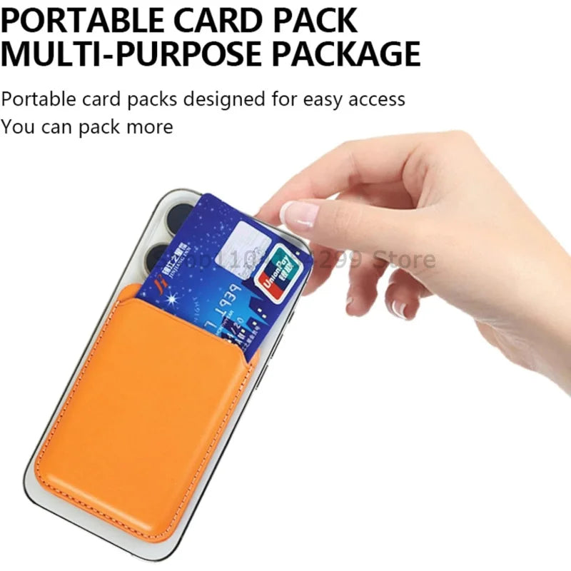 Magnetic Phone Wallet Case with Integrated Stand for MagSafe