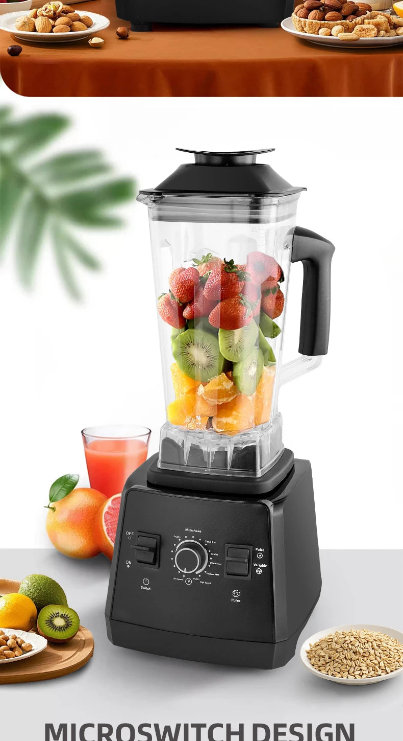 Professional 2L High-Speed Kitchen Blender and Food Processor