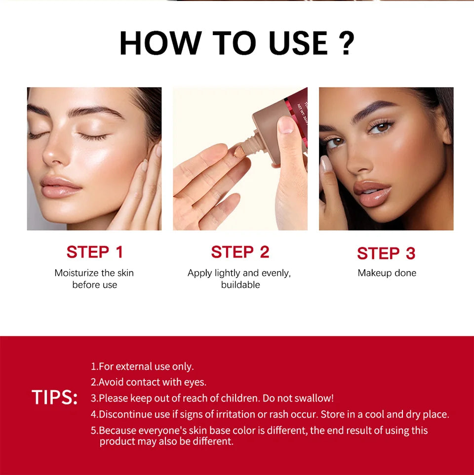 4-Piece Long-Lasting Waterproof Makeup Base and Setting Set