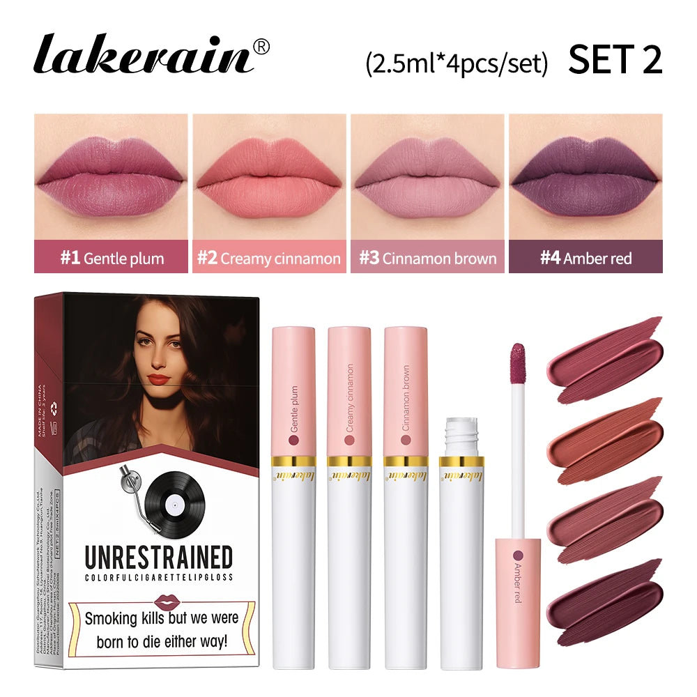Matte Velvet Cigarette Lipstick Set - 23