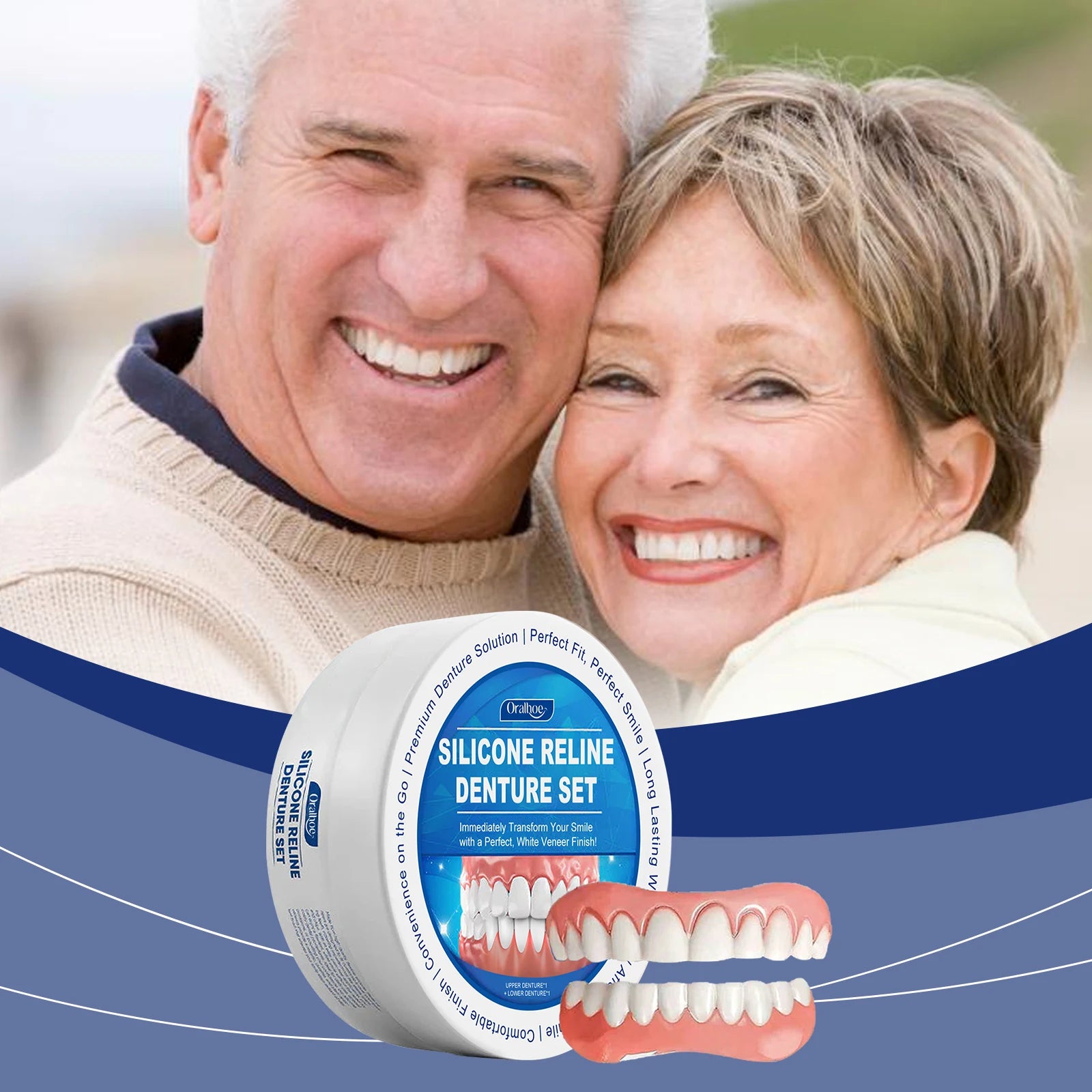 Flexible Silicone Denture Reline and Temporary Repair Kit - 12