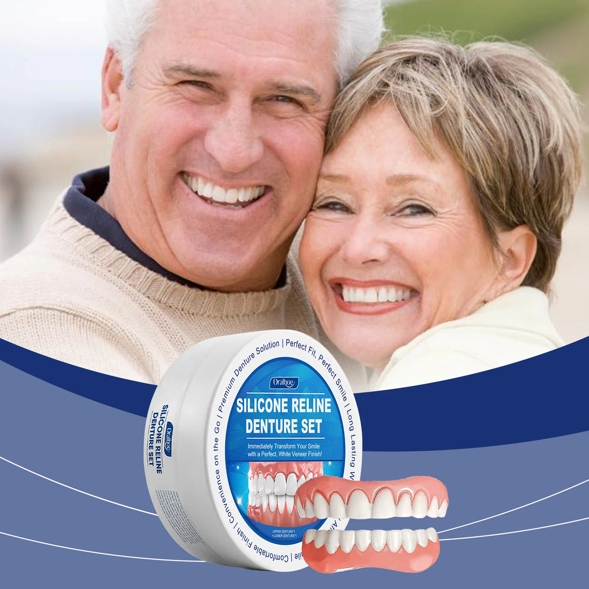 Flexible Silicone Denture Reline and Temporary Repair Kit